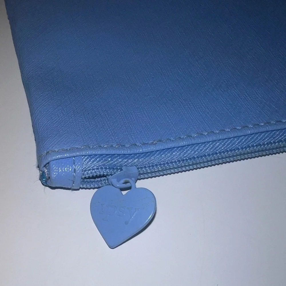 Striped Blue Ipsy Cosmetics Bag - Picture 7 of 9